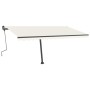 Cremefarbene manuell ausziehbare Fußmarkise 400 x 300 cm von vidaXL, Markisen - Ref: Foro24-3069737, Preis: 398,22 €, Rabatt: %