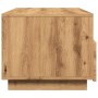 Mesa de centro con luces LED roble artesanal 90x49x40 cm by , Coffee table - Ref: Foro24-857711, Price: 123,08 €, Discount: %