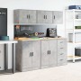 Armario de pared para garaje madera de ingeniería gris hormigón by , Armarios industriales - Ref: Foro24-860631, Price: 35,83...