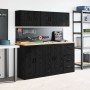 Armario de pared para garaje madera de ingeniería negra de , Armarios industriales - Ref: Foro24-860627, Precio: 41,21 €, Des...