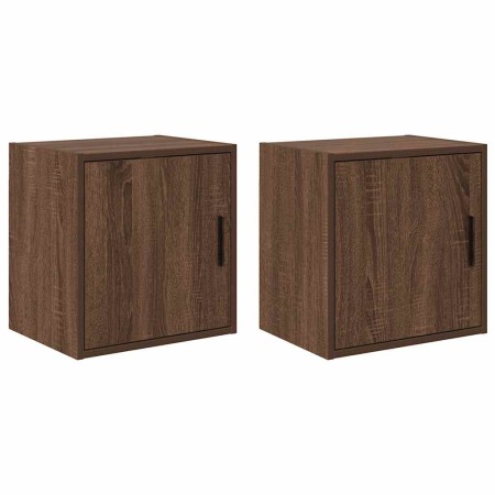 Armarios de pared 2 uds para garaje madera marrón roble by , Armarios industriales - Ref: Foro24-860638, Price: 62,13 €, Disc...