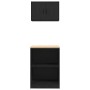 Armarios 2 uds para garaje madera de ingeniería negro by , Armarios industriales - Ref: Foro24-3328279, Price: 116,21 €, Disc...
