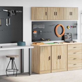 Armarios 2 uds para garaje madera de ingeniería roble sonoma by , Armarios industriales - Ref: Foro24-3328298, Price: 86,71 €...