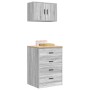 Armarios 2 uds para garaje madera ingeniería gris sonoma von , Armarios industriales - Ref: Foro24-3328337, Preis: 136,61 €, ...