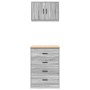 Armarios 2 uds para garaje madera ingeniería gris sonoma von , Armarios industriales - Ref: Foro24-3328337, Preis: 136,61 €, ...