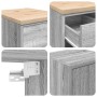 Armarios 2 uds para garaje madera ingeniería gris sonoma von , Armarios industriales - Ref: Foro24-3328337, Preis: 136,61 €, ...