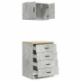 Armarios 2 uds para garaje madera de ingeniería ris hormigón by , Armarios industriales - Ref: Foro24-3328335, Price: 151,63 ...