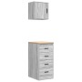 Armarios 2 uds para garaje madera ingeniería gris sonoma de , Armarios industriales - Ref: Foro24-3328328, Precio: 111,34 €