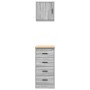 Armarios 2 uds para garaje madera ingeniería gris sonoma von , Armarios industriales - Ref: Foro24-3328328, Preis: 106,41 €, ...