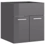 Furniture with a shiny gray agglomerate sink by vidaXL, bathroom vanities - Ref: Foro24-3071269, Price: 152,11 €, Discount: %