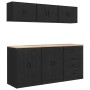 Armarios 6 uds para garaje madera de ingeniería negro von , Armarios industriales - Ref: Foro24-3328342, Preis: 518,81 €, Rab...
