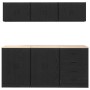 Armarios 6 uds para garaje madera de ingeniería negro von , Armarios industriales - Ref: Foro24-3328342, Preis: 518,81 €, Rab...