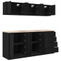 Armarios 6 uds para garaje madera de ingeniería negro von , Armarios industriales - Ref: Foro24-3328342, Preis: 518,81 €, Rab...