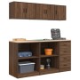 Armarios 6 uds para garaje madera ingeniería marrón roble by , Armarios industriales - Ref: Foro24-3328356, Price: 302,63 €, ...