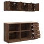 Armarios 6 uds para garaje madera ingeniería marrón roble by , Armarios industriales - Ref: Foro24-3328356, Price: 302,63 €, ...