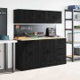 Armarios de pared 2 uds para garaje madera de ingeniería negro by , Armarios industriales - Ref: Foro24-860646, Price: 100,81...
