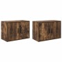 Armarios de pared 2 uds para garaje madera roble ahumado by , Armarios industriales - Ref: Foro24-860652, Price: 70,30 €, Dis...