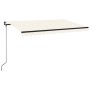 Manual retractable awning with cream-colored LED 400x350 cm by vidaXL, Awnings - Ref: Foro24-3069182, Price: 423,67 €, Discou...
