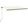 Manual retractable awning with cream-colored LED 400x350 cm by vidaXL, Awnings - Ref: Foro24-3069182, Price: 414,70 €, Discou...