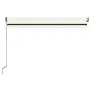 Manual retractable awning with cream-colored LED 400x350 cm by vidaXL, Awnings - Ref: Foro24-3069182, Price: 414,70 €, Discou...
