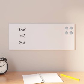 Pizarra magnética de pared vidrio templado blanco 50x20 cm de , Pizarras blancas - Ref: Foro24-4008630, Precio: 19,52 €, Desc...