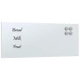 Pizarra magnética de pared vidrio templado blanco 50x20 cm