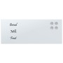 Pizarra magnética de pared vidrio templado blanco 50x20 cm