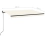 Manual retractable awning with cream-colored LED 400x350 cm by vidaXL, Awnings - Ref: Foro24-3069182, Price: 423,67 €, Discou...