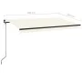 Manual retractable awning with cream-colored LED 400x350 cm by vidaXL, Awnings - Ref: Foro24-3069182, Price: 414,70 €, Discou...