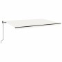 Automatic awning with LED and wind sensor cream 500x300 cm by vidaXL, Awnings - Ref: Foro24-3069152, Price: 561,65 €, Discoun...