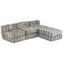 Puf modular de 3 plazas de tela de rayas grises von , Kissen für Stühle und Sofas - Ref: Foro24-244984, Preis: 576,35 €, Raba...