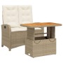Set comedor de jardín 2 pzas con cojines ratán sintético beige von , Gartensets - Ref: Foro24-3277358, Preis: 256,50 €, Rabat...