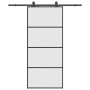 Puerta corredera con set herrajes negro 90x205 cm vidrio ESG de , Puertas - Ref: Foro24-3375799, Precio: 247,13 €, Descuento: %