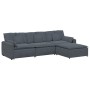 Sofá modular con reposapiés y cojines gris oscuro von , Unidades para sofás seccionales - Ref: Foro24-3321070, Preis: 750,10 ...