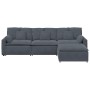 Sofá modular con reposapiés y cojines gris oscuro von , Unidades para sofás seccionales - Ref: Foro24-3321070, Preis: 750,10 ...