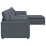 Sofá modular con reposapiés y cojines gris oscuro von , Unidades para sofás seccionales - Ref: Foro24-3321070, Preis: 750,10 ...