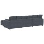 Sofá modular con reposapiés y cojines gris oscuro von , Unidades para sofás seccionales - Ref: Foro24-3321070, Preis: 750,10 ...