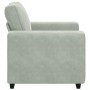 Sillón sofá gris claro 60 cm terciopelo von , Sofas - Ref: Foro24-4105247, Preis: 167,59 €, Rabatt: %