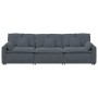 Sofá modular con cojines gris oscuro by , Unidades para sofás seccionales - Ref: Foro24-3321100, Price: 580,23 €, Discount: %