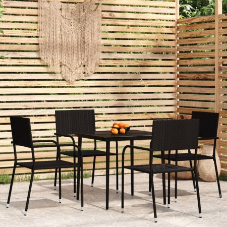 Juego de comedor de jardín 5 piezas negro von , Gartensets - Ref: Foro24-3099590, Preis: 199,02 €, Rabatt: %