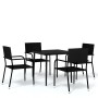 Juego de comedor de jardín 5 piezas negro von , Gartensets - Ref: Foro24-3099590, Preis: 199,02 €, Rabatt: %