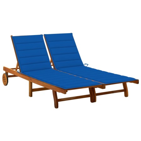 Tumbona de jardín 2 personas y cojines madera maciza de acacia by , Loungers - Ref: Foro24-3061384, Price: 395,15 €, Discount: %