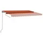 Automatic awning with wind sensor LED orange brown 400x300 cm by vidaXL, Awnings - Ref: Foro24-3069755, Price: 683,17 €, Disc...
