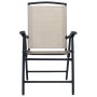 Mesa y sillas de bistró 3 piezas acero color crema by , Garden sets - Ref: Foro24-3054573, Price: 135,59 €, Discount: %