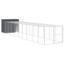 Caseta perros con corral acero galvanizado gris 214x1069x181 cm von , Hundehütten - Ref: Foro24-3189135, Preis: 980,48 €, Rab...