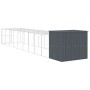 Caseta perros con corral acero galvanizado gris 214x1069x181 cm von , Hundehütten - Ref: Foro24-3189135, Preis: 980,48 €, Rab...