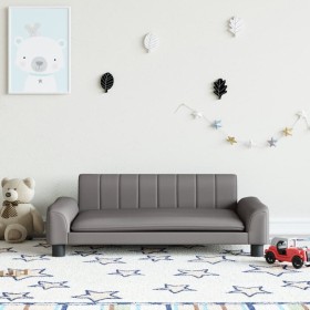 Sofá para niños de cuero sintético gris 90x53x30 cm by , Baby and Toddler Furniture - Ref: Foro24-3196266, Price: 88,23 €, Di...