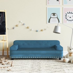 Sofá para niños de terciopelo azul 90x53x30 cm von , Baby- und Kleinkindmöbel - Ref: Foro24-3196279, Preis: 95,29 €, Rabatt: %