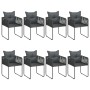 Set de comedor de jardín de 9 piezas PVC ratán negro by , Garden sets - Ref: Foro24-3060099, Price: 723,31 €, Discount: %