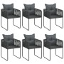 Set de comedor de jardín de 7 piezas PVC ratán negro by , Garden sets - Ref: Foro24-3060103, Price: 608,10 €, Discount: %